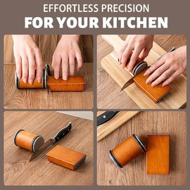 YALONG Roller knife Sharpening kit with Diamond, Dual-Grind Rolling Knife Sharpener, Sharpening Tool for Kitchen Knives, Tumbler Sharpener for Home