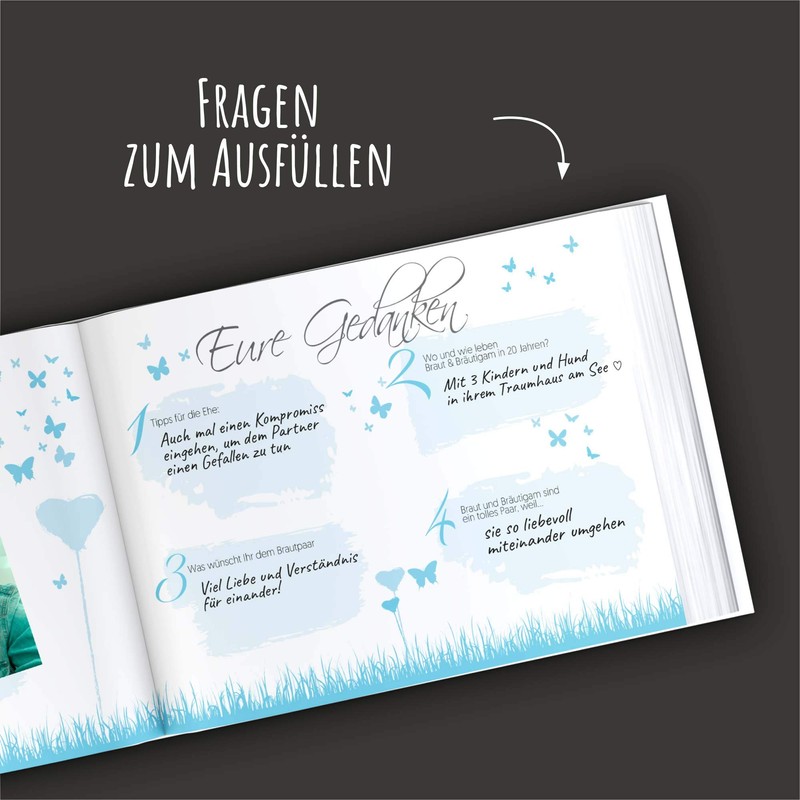 Guest book with questions practical wedding album wedding book for