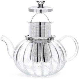 Teabloom Vienna Glass Teapot with Infuser | 37oz Elegant Design | New in Box