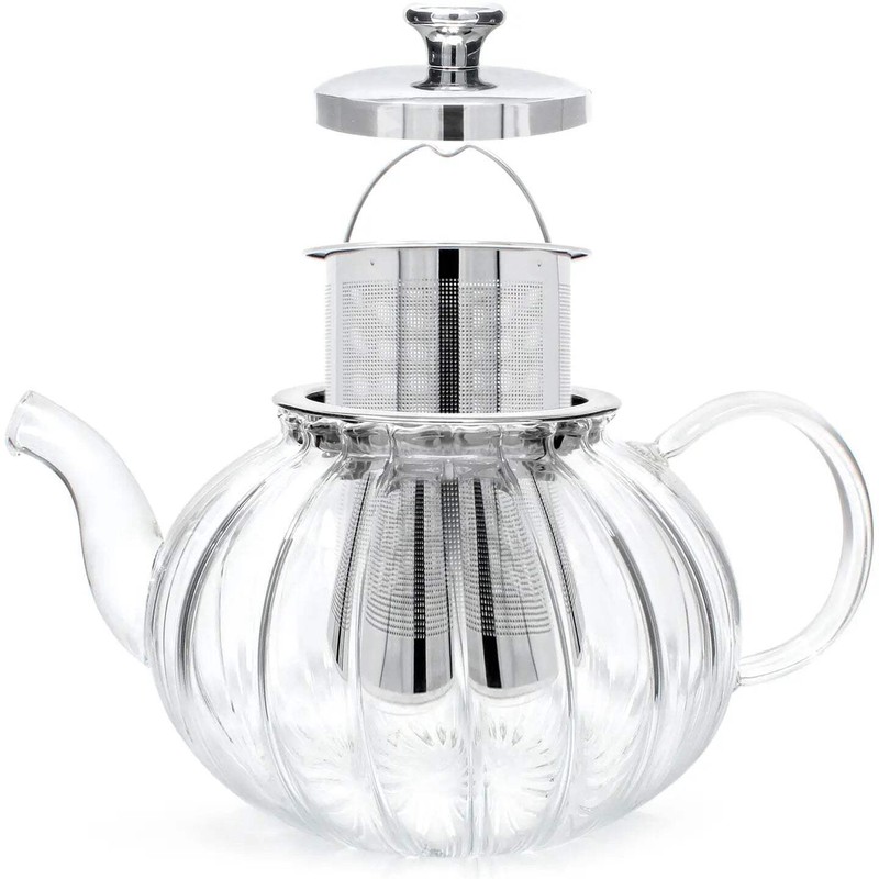 Teabloom Vienna Glass Teapot with Infuser | 37oz Elegant Design