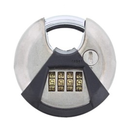 Burg Wächter Circle 23 C 70 39901 Round Shackle Lock with Combination Code 10 mm Shackle Thickness Stainless Steel Body Pinch Protection