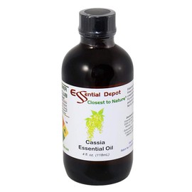 Essential Depot Cassia Essential Oil - 4 oz - GC/MS Tested - Supplied in 4 oz. Amber Glass Bottle with Black Phenolic Cone Lined and Safety Sealed Cap