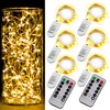 6 Pack Fairy Lights Battery Operated with Timer 2PCS Remote