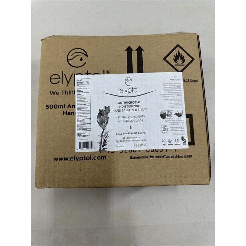 Elyptol BOX OF 6 Eucalyptus Oil Elyptol Antimicrobial Sanitizer 16OZ