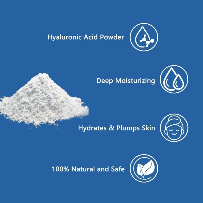 Hyaluronic Acid Powder - Skin Hydration & Anti-Aging Care Formula,