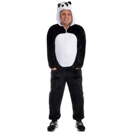 Brandsseller Panda Animal Costume for Adults Women Men Full Body Costume Jumpsuit Carnival Fancy Dress, 2XL-3XL
