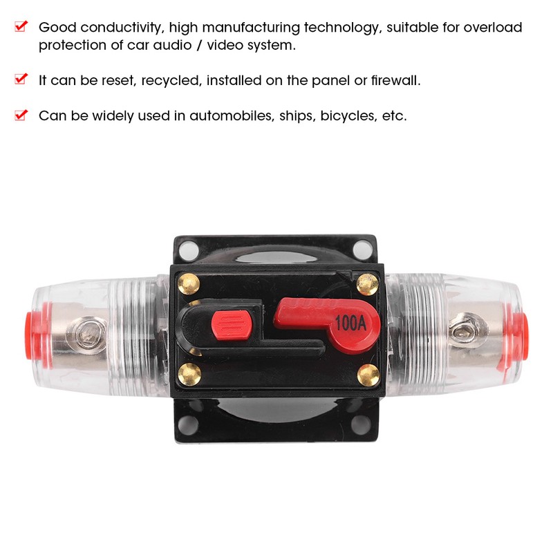 12-24V Car Audio Stereo Amplifier Reset Circuit Breaker Fuse Holder