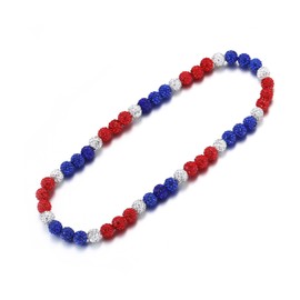 RWQIAN Baseball Beaded Necklace for Men Boys,Bling Baseball Necklace with Baseball Drip Chain,Inspired Accessory Diamond Nice 20 inch Necklaces Rhinestone Discoball Jewelry Baseball Team Lovers Gifts