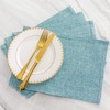 Home Brilliant Teal Placemats Set of 4, Thick Fabric Placemat,