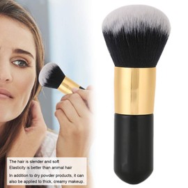 Brocha para polvos sueltos, Brocha para rubor, Cepillo de base, Brocha grande para polvos sueltos Brocha para base de rubor para cabello largo y suave Herramienta cosmética en seco y húmedo