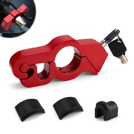 Motorcycle Handlebar Lock Red Aluminium Alloy Motorcycle Brake Lock with Washer Handlebar Lock for Attaching the Handlebars of Motorcycles and Electric Vehicles