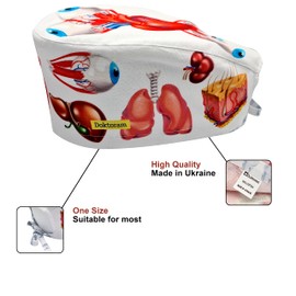 Heart Print Scrub Cap - Simple and Heartwarming Headwear for Healthcare Professionals…