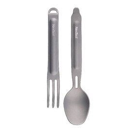 Nextool KT5525 Cutlery Set Fork and Spoon 2-in-1 Portable Tableware (Titanium)