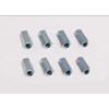 8 Pack 5/16-24 X 7/8" Long Fine Thread Hex Coupling Nut with Zinc Plate