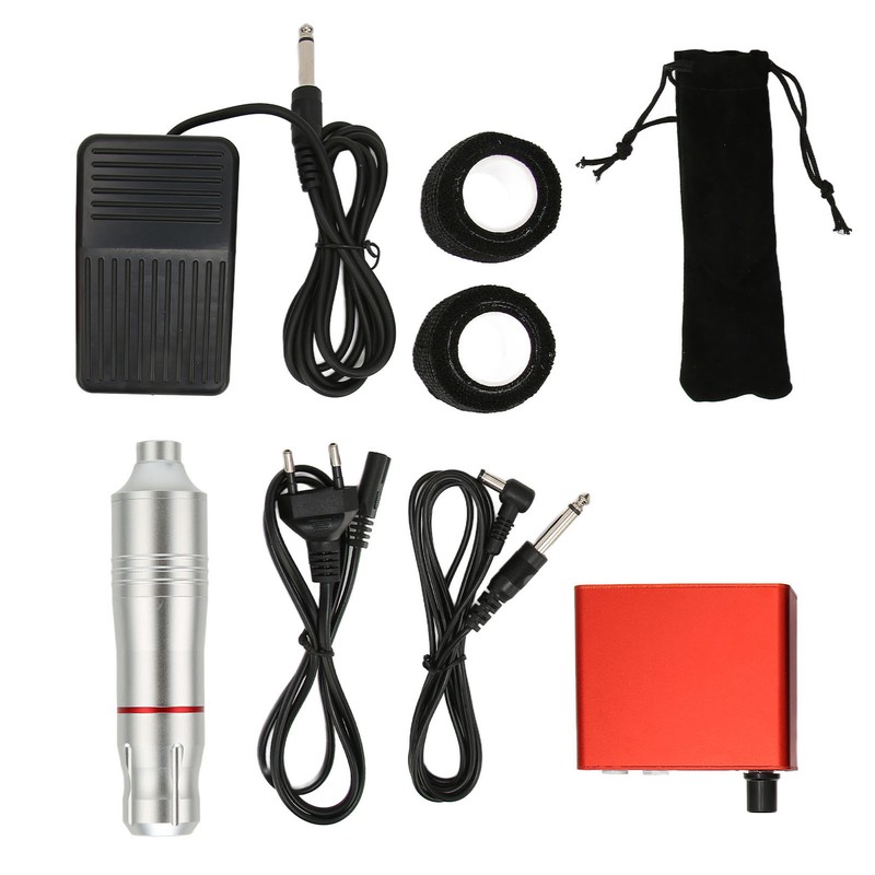 Rotary Pen Tattoo Machine Kit Tattoo Power Supply Foot Pedal