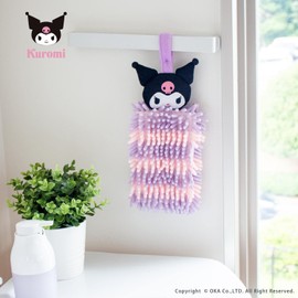 OKA Sanrio Characters Molle Towel, Approx. 5.1 x 14.2 inches (13 x 36 cm), Purple (Chromi), Microfiber, Absorbent, Cute