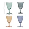 Creative Co-Op 8 Oz. Stemmed Wine Glass Set, Multicolor, Set