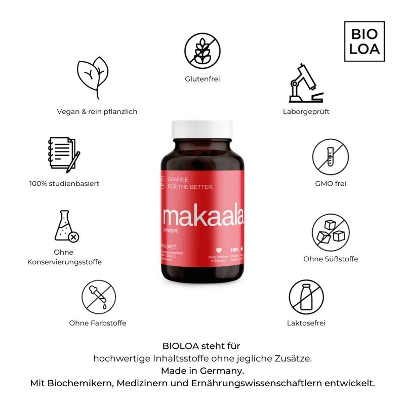 BIOLOA Makaala - Mental Energy & Focus - With Vitamin