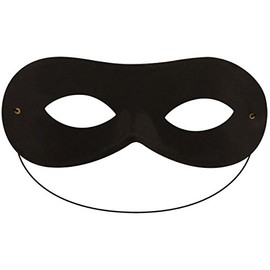 Black Zorro Highwayman Bandit Eyes Mask Ladies Men's Unisex Domino Masquerade Fancy Dress Accessory