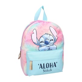 Lilo & Stitch Stitch Aloha Backpack, Multicoloured, Rectangular, 15 x 23 x 31 cm, Polyester, Zip, Unisex, Child, School, Science Fiction, Daypack, multicoloured
