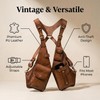 Premium Leather Adjustable Underarm Shoulder Bag for Men & Women,