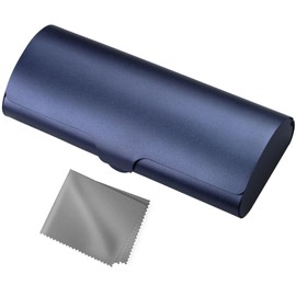 Eyglajdd Lightweight Aluminium Glasses Case for Men and Women, darkblue