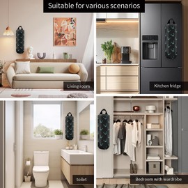 AYBELWG Plastic Bag Holder, Wall Mount Grocery Bag Organizer, Funny Hanging Trash Bag Storage Dispenser for Home Kitchen Cute Black Cats