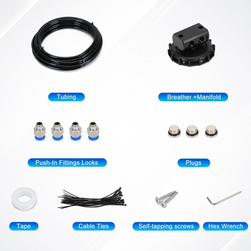 Differential Breather Kit Remove Air Pressure from Differentials Transmissions Transfer