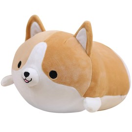Anime Plushie Shiba Inu Hugging Pillow Shiba Plushie Toy Cute Corgi Plushie Cuddly Toy Dog Animals Toy Cute Plush Shiba Inu Toy Plush Toy Soft Plush Lying Sleeping Plush 13.7 Inches