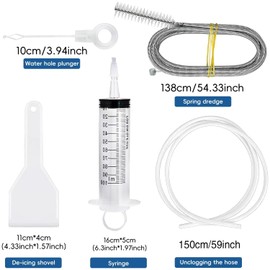 5 Pcs Refrigerator Scrub Brush Set, Fridge Drain Hole Cleaning Device Tool Kit,Universal Drain Pipe Cleaning Brush Flexible Feeding Tube Cleaning Brush for Home Kitchen Refrigerator Cleaning