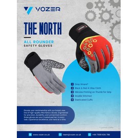 Vozer ProGuard Heavy-Duty Work Safety Mechanic Gardening Builder's Hand Protection Gloves