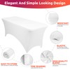 Spandex White Tablecloth 1 Pack [8FT] Tight, Fitted Tablecloth Stretchable