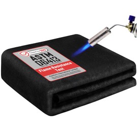 kanhiro 4x6 Feet Large Welding Blanket Fireproof Pad, 5mm Thickened Resistant Carbon Felt Cloth, Flame Retardant Fabric, Heat Shield for Soldering, Firepit, Grill Cover, Smoker