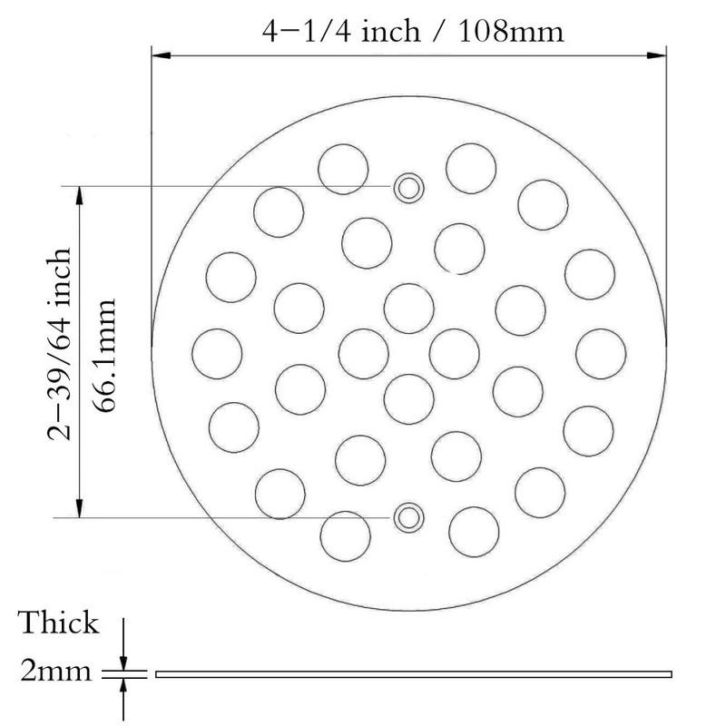 TRUSTMI 4 1/4-inch Screw-in Style Shower Drain Grate Replacement Cover