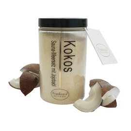 Frankonia BATH & SPA Sauna Salz Peeling Kokos 400g. Meersalz. Toller Kokosduft. Jojobaöl. Vitamin E. Für Sauna Dusche Dampfbad. VEGAN. Ohne Parabene