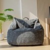 Dark Grey Bean Bag Chair with Handle, Floor Sofa for