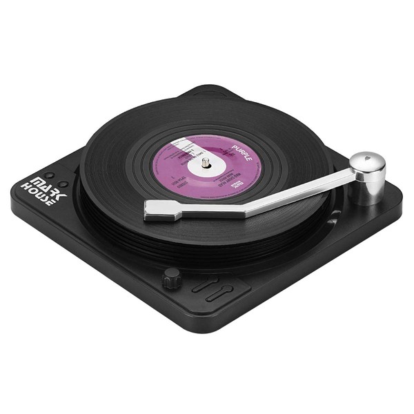 MECOWON Vinyl Record Coasters with Record Player Holder - 6Packs,