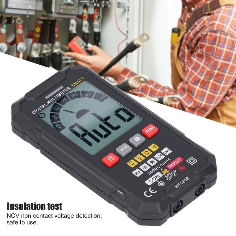 HT125B High Accuracy Digital Multimeter Tester Automatic Range Current Voltmeter