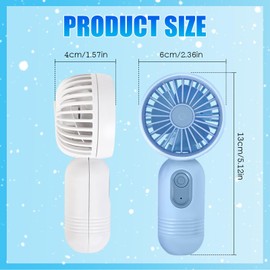 3 Pack Mini Portable Fans Bulk Handheld Battery Operated Lightweight Small Personal Fan with 3 Speeds and USB Rechargeable Electric Fans Eyelash Fan for Summer Beach Office Outdoor Travel Camping ﻿