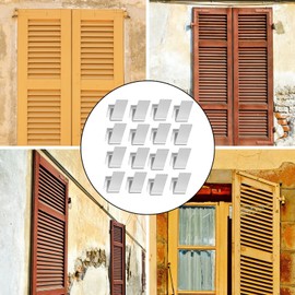 Windstorm Window Clips 8PCS Hurricane Window Clips Stainless with Serrated Sections Universal Reusable with Door Handles and Screws for 1/2" Plywood Brick Wood Concrete Windows (Silver)