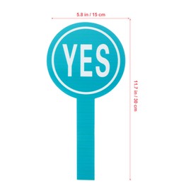 NUOBESTY 4PCS Yes No Paddles True False Sign Paddles Small Blue Red Handheld Paddles Voting Paddles Mini Answer Paddles for School Classroom Teacher Student Office Interaction Event Supplies