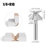 SOCOJE 1/4" Shank R10 Arc Bending Router Bits, Woodworking Router