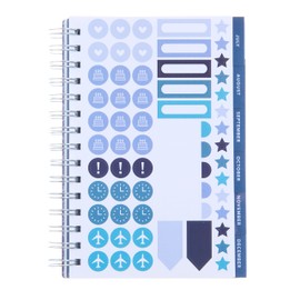 Gartner Studios 2025 Planner, June 2025 -July 2026 Monthly Weekly Planner, Navy Print Cover, Silver Spiral Bound, Includes Sticker Sheet, 5.25" x 8", 1-Count