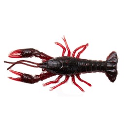 Savage Gear Ned Craw Realistic Crayfish Imitation for Bass Fishing, Salt Soaked Duratech Material, Lifelike Crayfish Action for Predator Fishing, Black/Red 6.5 cm