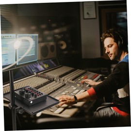 CIYODO 2Pcs Adjustable Abs Microphone Clamp Holder with Rack Stand Tray for Live Broadcast Compatible with Condenser Microphones and Mic Boom Arms for Streaming and Recording