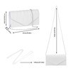 White Clutch Purse for Women, Elegant Pleated Evening Bags with