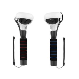 Linkidea VR Handle Attachment Compatible with Meta Quest 2 or Rift S Controllers, VR Gorilla Tag Long Arms Dual Handles Extension Grips, for Most VR Games (1 Pair)