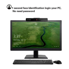 Kaysuda Facial Recognition Infrared Camera for Windows Hello Login, RGB Webcam 720p with Microphone for Streaming Video Conference and Recording for Windows