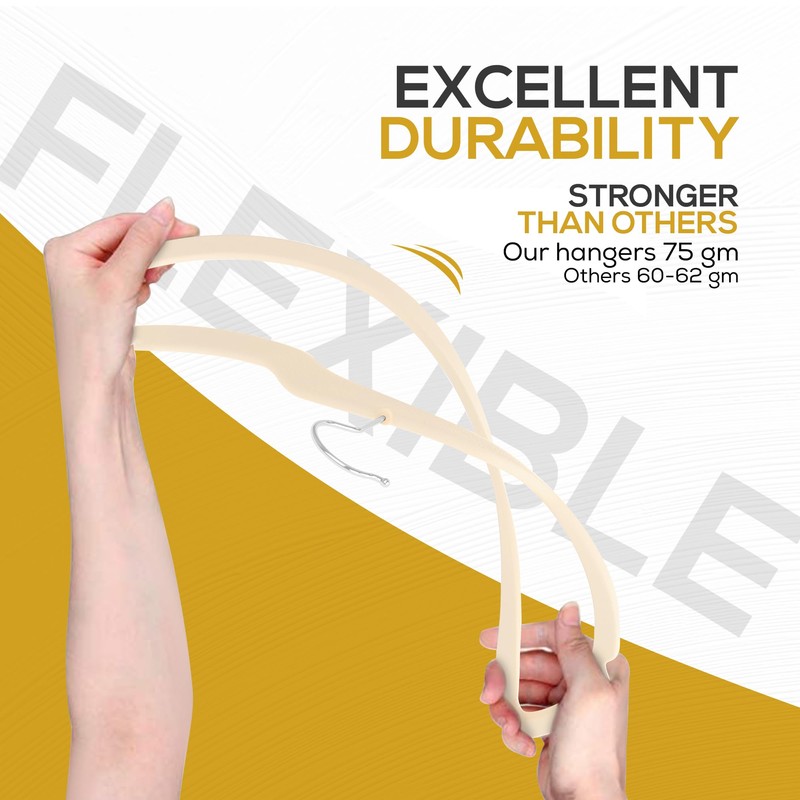 Techzoo 50 Pack New Premium Quality Velvet Hangers Ultra Thin
