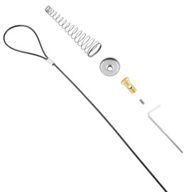 Biaungdo Gate Latch Cable Pull, Black Spring with Adjustable Door Latch Gate Opener for Metal Wooden Fence, Garden